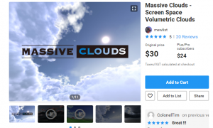 【Unity有料アセット】リアルな雲を生成できるアセット【Massive Clouds】